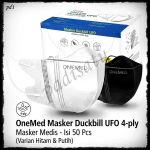 Masker Duckbill UFO 4-Ply ISI 50 Pcs - Masker Medis 4 Lapis Onemed