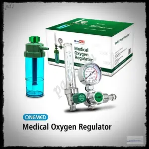 Regulator Oksigen Medis OneMed Plus Botol Humidifier Medical Oxygen Regulator Tabung O2