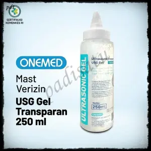 USG Gel Transparan 250 ml KEMASAN BARU / Ultrasound Transmission Gel Doppler Bening Onemed